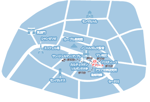 paris 観光map