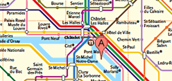 パリの地下鉄地図